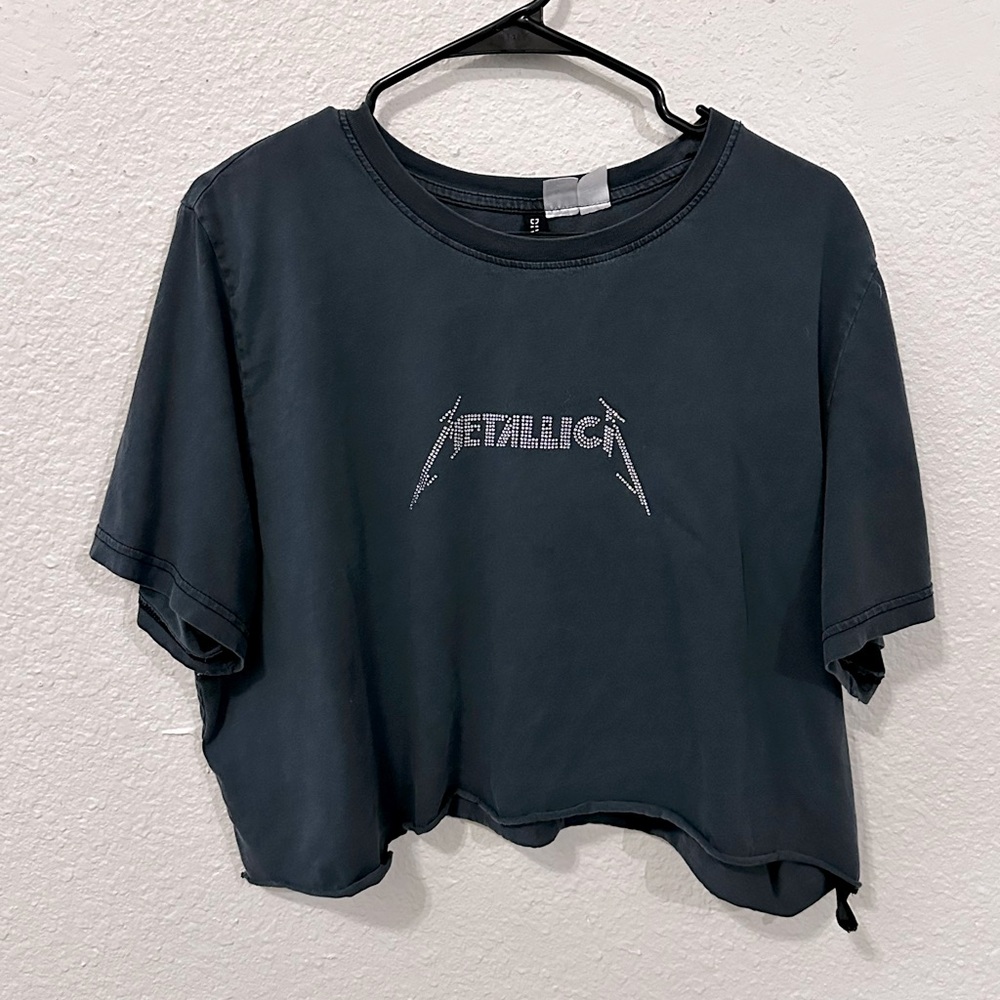 Metallica Oversized Crop T Shirt Size XL